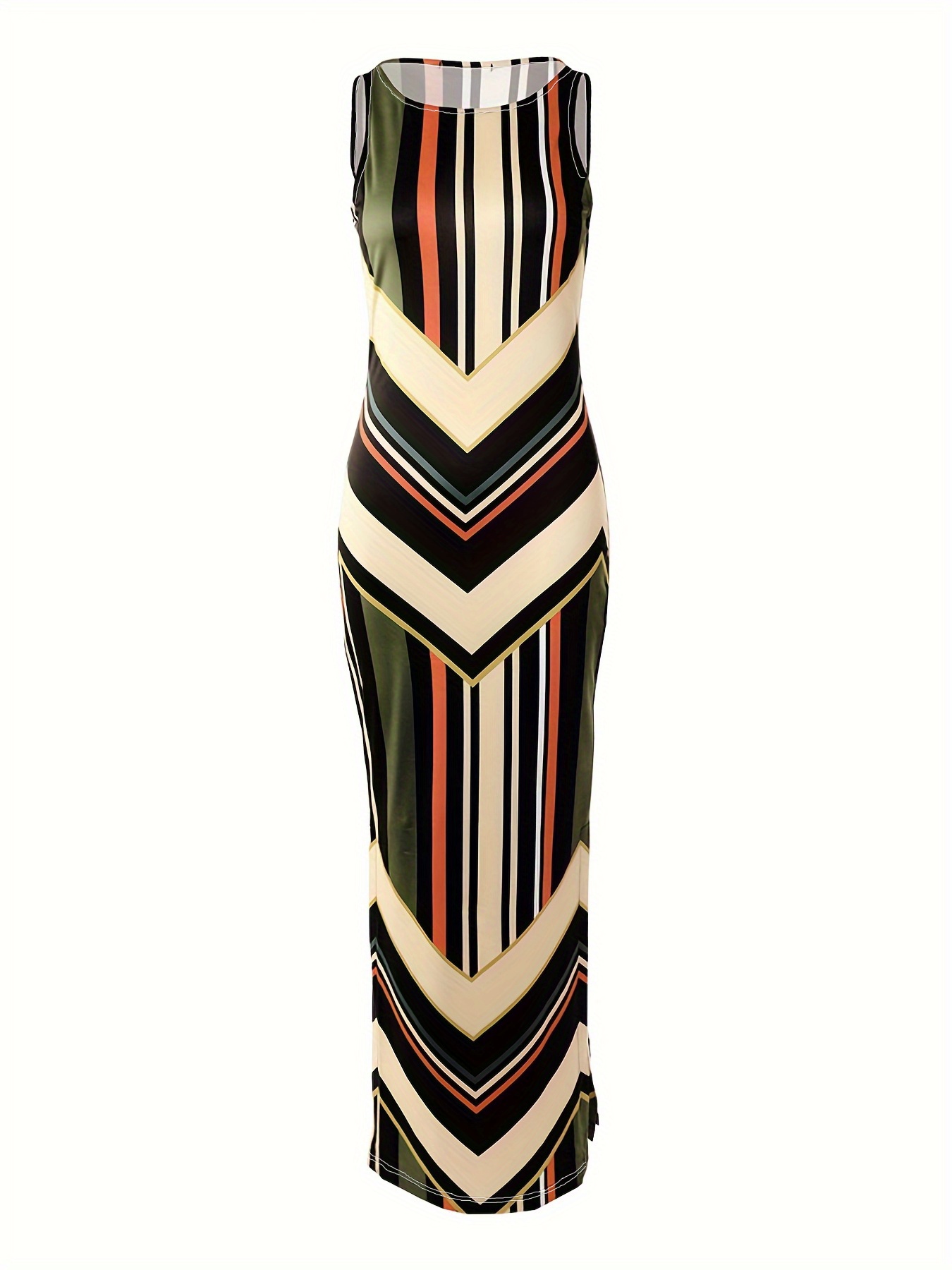 sleeveless maxi dress side casual dress for summer spring womens clothing details 2